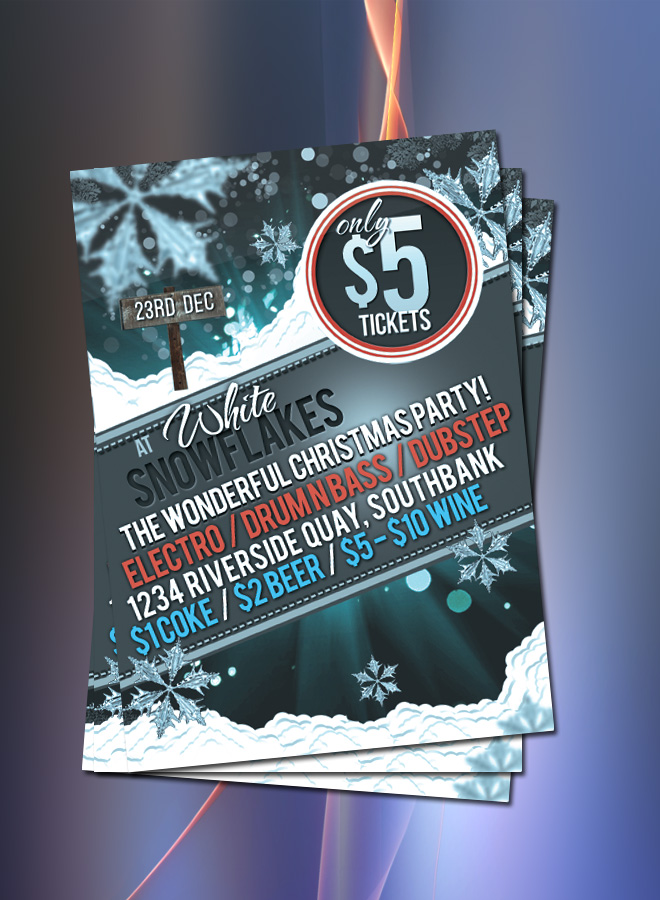Snowflakes Party Christmas  Flyer